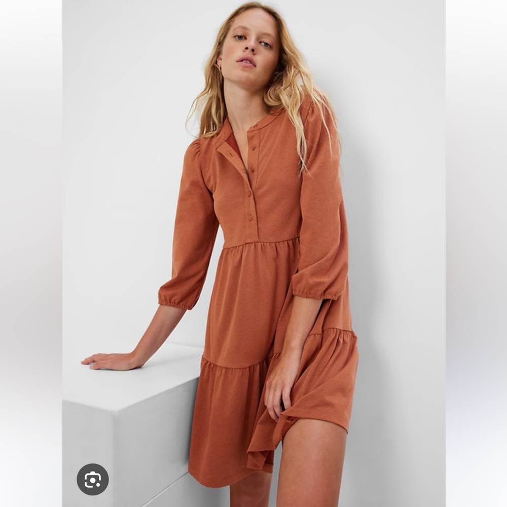 Gap Puff Tiered Mini Dress